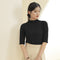 Img 4 - Modal Half-Height Collar T-Shirt Women Mid-Length Tops Under Slim Look Popular Undershirt