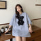 IMG 126 of Popular Bear Short Sleeve T-Shirt Women Loose Korean insHarajuku Thick Half Sleeved T-Shirt