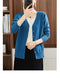 IMG 107 of Multicolor Sweater Cardigan Women Short Loose Plus Size Long Sleeved Thin V-Neck Knitted Outerwear