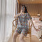 Pajamas Women Summer Loose Plus Size Sweet Look Adorable Student Short Sleeve Shorts Outdoor Korean Loungewear Sets Sleepwear