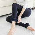 Img 2 - Step-Over Women Outdoor Pants Skin Colour Stockings Fitted One Piece Stretchable Warm Leggings