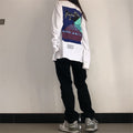 IMG 105 of insPopular Long Sleeved T-Shirt Women Korean Japanese Vintage Printed Round-Neck Undershirt Loose Student Sweatshirt Outerwear