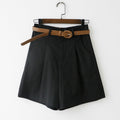 Img 8 - Summer Korean Women Loose Casual Pants Shorts Belt