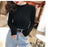 IMG 116 of Thin Sweater Women Undershirt Korean Loose Popular Solid Colored Tops Outerwear