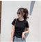 IMG 108 of Feminine Splitted Trendy Short Sleeve T-Shirt Women Summer Korean Loose Student Girlfriends Tops T-Shirt