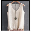 Img 10 - Loose Plus Size Camisole Women Summer Knitted Silk Outdoor Sleeveless T-Shirt Tank Top