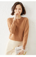 IMG 121 of Long Sleeved Wool Knitted Sweater Women Korean Slim Look Round-Neck Undershirt Outerwear