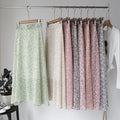 Img 3 - Mori Fresh Looking Elastic High Waist Floral Mid-Length Chiffon Skirt