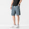 IMG 104 of Summer Men Denim knee length Young Trendy Pants Loose Chequered Shorts