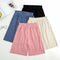 Img 1 - Loungewear Silk Shorts Elastic Waist Lace Loose Women Casual Pants