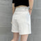 Img 3 - Stretchable Summer Plus Size Cotton Shorts Women Korean High Waist All-Matching Wide Leg Pants Loose Slim Look Casual