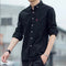 Img 9 - Shirt Men Long Sleeved Korean Slim Look Youth Striped Casual Trendy Men Shirt