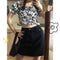 Img 4 - Summer Korean Trendy Vintage High Waist Black Denim Short Women All-Matching Slim Look Hip Flattering A-Line Skirt