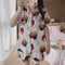 Pajamas Women Summer Short Sleeve Ice Silk Korean Cardigan Adorable Thin Sets Replica Loungewear Pants