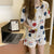 Img 2 - Pajamas Women Summer Thin Outdoor Silk Short Sleeve Popular Cartoon Adorable Loungewear Two-Piece Sets