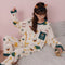 Pajamas Women Cotton Sleeve Length Pants Korean Adorable Student Outdoor Loungewear Sets Sleepwear