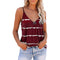 Img 8 - Summer Europe Women Sexy Sleeveless Camisole V-Neck Striped Printed T-Shirt Tops Camisole