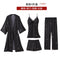 Pajamas Women Sexy Five-Piece Silk Padded Strap Pyjamas Loungewear Sleepwear