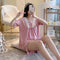 Pajamas Women Summer Silk Short Sleeve Shorts Adorable Strap Thin Princess Loungewear Sets Sleepwear