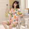 Summer Pajamas Women Short Sleeve Shorts Cotton Korean Loungewear Cartoon Thin Outdoor Sets Sleepwear