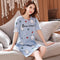 Summer Short Sleeve Mid Length Women Cotton Cozy Round-Neck Pyjamas Europe Loungewear Sleepwear