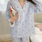 IMG 119 of Ruffle Collar Chequered Cherry Floral Pajamas Sets Women Casual Student insLoungewear Outdoor Sleepwear