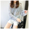 IMG 126 of Striped Sweater Women Summer Sunscreen Long Sleeved Tops Loose Thin Silk T-Shirt Outerwear