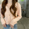 chicShort Sweater Thin Solid Colored Bare Belly Tops Women Trendy Cardigan Outerwear