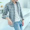 Img 4 - Men Long Sleeved Shirt Teens Trendy Chequered Korean Slim Look All-Matching Men Shirt