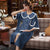 Img 2 - Pyjamas Women Summer Loose Plus Size Pajamas Cotton Cardigan Purple Pregnant Woman