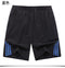 IMG 110 of Stretchable Fitness Pants Casual Loose knee length Summer Three Bars Shorts Men Sport Quick Dry K Shorts