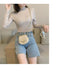 IMG 135 of Korean Office Slim Look Solid Colored Under Stand Collar Sweater Women Outerwear
