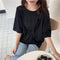 IMG 119 of Trendy Doll Blouse Plus Size Short Sleeve T-Shirt Women Summer Loose Niche Slim Look Tops Undershirt T-Shirt