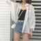 Img 1 - Summer Sunscreen Women Korean All-Matching Slim-Look Thin Loose Cardigan