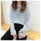 IMG 127 of Striped Sweater Women Summer Sunscreen Long Sleeved Tops Loose Thin Silk T-Shirt Outerwear