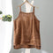 Img 11 - Cotton Art Vintage Thin Embroidered Flower Blend Strap Women Loose All-Matching Tank Top Summer Camisole