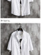 Img 7 - Men Japanese Summer Line Half Sleeved Shirt Trendy Three-Quarter Length Sleeves Plus Size Korean Men Shirt