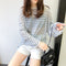 IMG 130 of Striped Sweater Women Summer Sunscreen Long Sleeved Tops Loose Thin Silk T-Shirt Outerwear