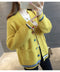 IMG 131 of Student Korean Pocket Sweater Women Loose V-Neck Long Sleeved Matching Knitted Cardigan Outerwear