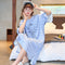 Img 2 - Teens Loose Summer Cotton Thin Pyjamas Pajamas Casual Cartoon Round-Neck Short Sleeve Loungewear