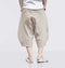 Img 2 - Summer Men Loose Cotton Blend Cropped Pants Casual Yoga Shorts Pocket Plus Size