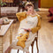 Cotton Pajamas Women Pyjamas Sleeve Length Adorable Doll Collar Princess Loose Plus Size Sleepwear