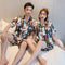 Couple Pajamas Silk Summer Short Sleeve Women Korean Sets Men Thin Plus Size Loose Loungewear Sleepwear