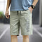 Summer Men Casual Shorts Straight Pants Sporty Cargo Mid-Length Beach Shorts