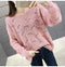 IMG 132 of Women See Through Knitted Sweater Tops Thin Loose Long Sleeved Outerwear