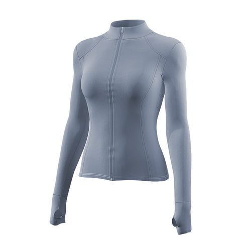 Img 5 - Mesh Sporty Women Long Sleeved Jogging Quick Dry Popular Stand Collar Zipper Cardigan Jacket Yoga Tops