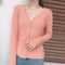 Thin Cardigan Cotton Korean Sweater INS Women Tops Plus Size Long Sleeved Outerwear