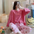 Img 1 - Strawberry Long Sleeved Pajamas Women Cotton Plus Size Loose Round-Neck Loungewear Sets