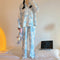 IMG 111 of Korean Dye Pajamas Women Loungewear Sets Long Sleeved Cartoon Printed Two-Piece Sleepwear