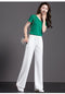 IMG 113 of Wide Leg Pants Women Straight Jeans High Waist Loose Drape Long Casual Pants